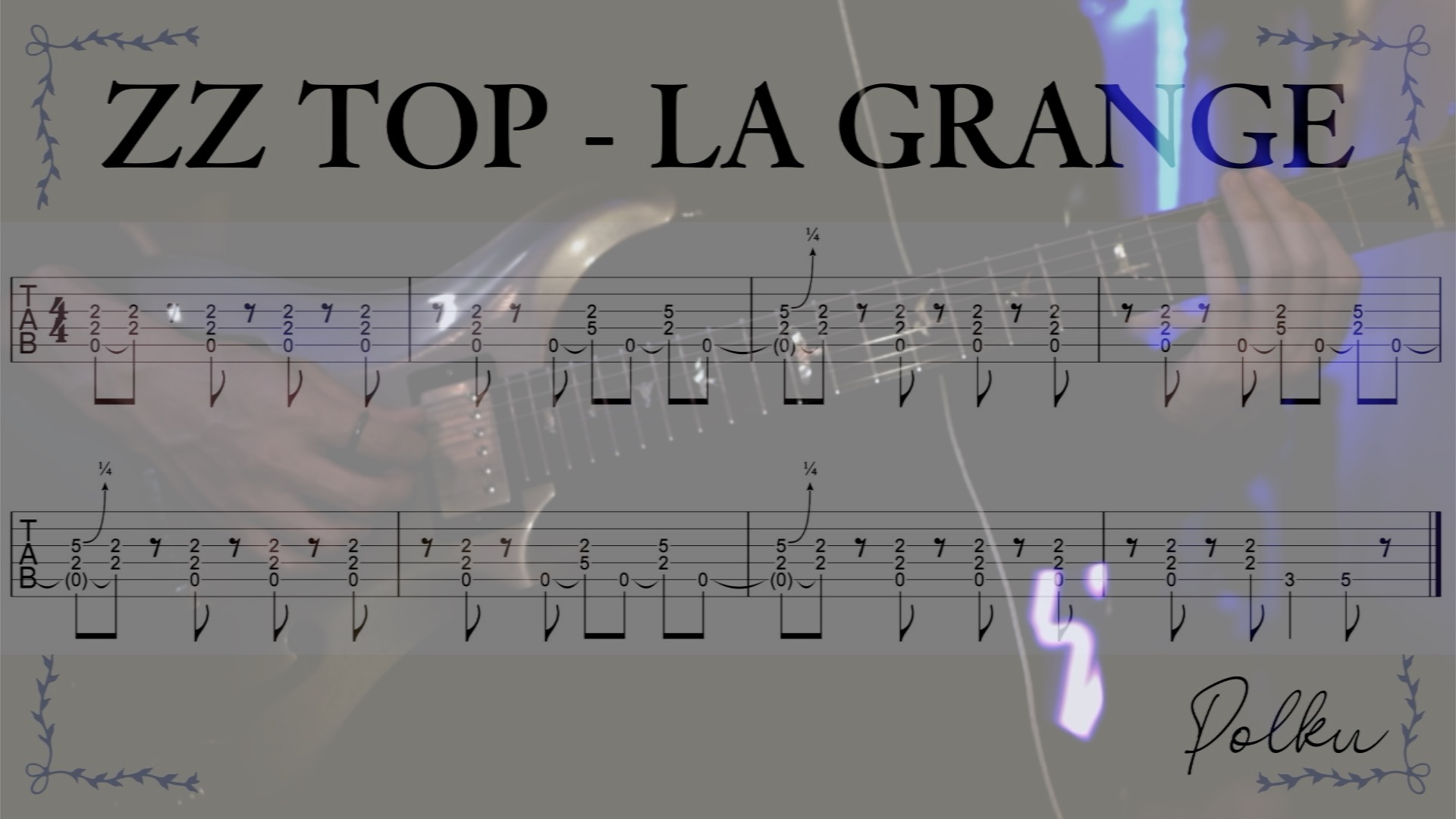 「ZZ Top - La Grange」のおしゃれでグルーヴィーなイントロギターリフを弾いてみよう![TAB譜、動画あり] | プロスタジオ ...