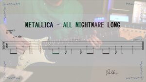 TAB譜と講師が演奏しているかっこいい画像