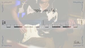 TAB譜と講師が演奏しているかっこいい画像