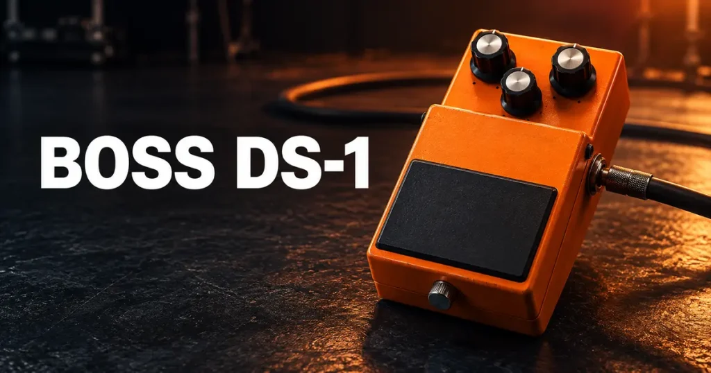 オレンジ色のディストーションペダルをイメージしたBOSS DS-1の記事画像